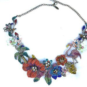 NATASHA FLAMINGO STATEMENT NECKLACE